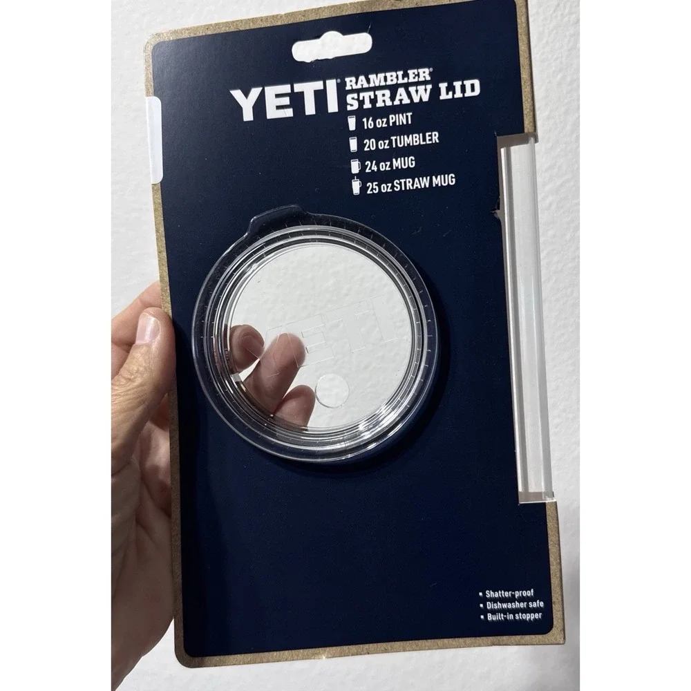 YETI Rambler Straw Lid Combo Fits: 20 oz Tumblers 24 oz Mugs 16 oz Pints NEW 2pc